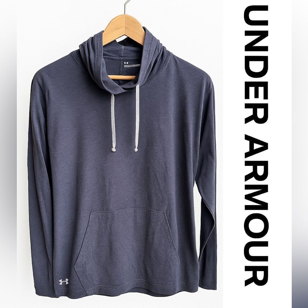 Under Armour HeatGear Navy Lightweight Hoodie Size Large